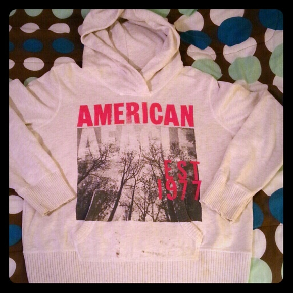 💓💓XL Cream and Pink American Eagle Hoodie💓💓