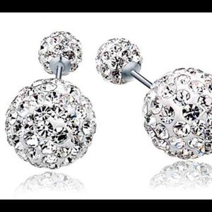 Bundle!!Full crystal ball double sided earrings!!