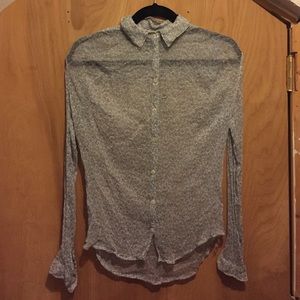 SOLD BDG Sheer Printed Button-Down