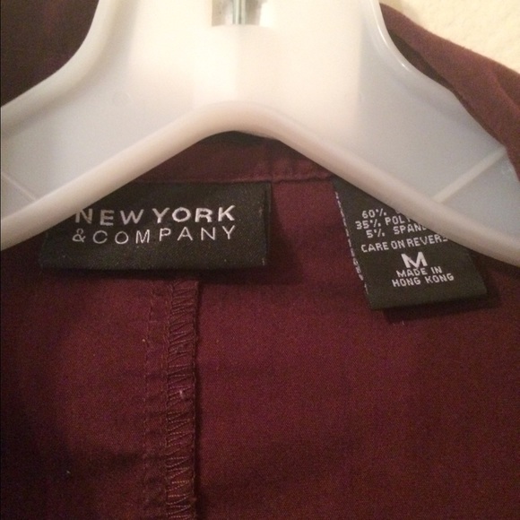 Dark Purple NY&Co Zip Up Shirt [3 for 10] - Picture 2 of 4