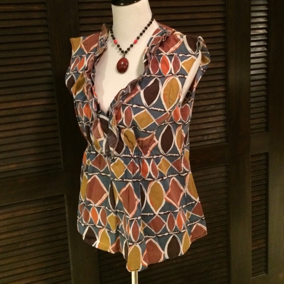 Tribal printed sleeveless tunic