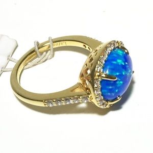NWT Lafonn Blue Opal and Pave Ring