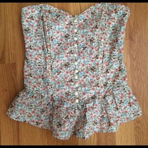 Floral bustier top