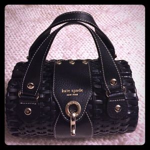 Kate spade Black Vinyl Woven Basket handbag