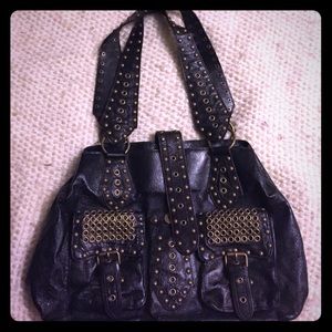 Betsey Johnson Black leather studded Handbag