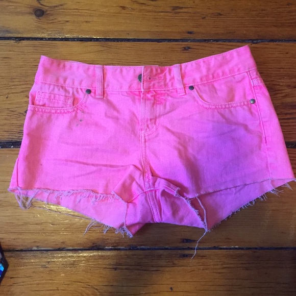 Victoria's Secret PINK, neon pink jean shorts