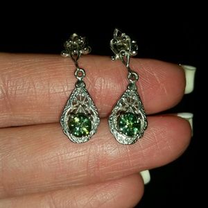 14KT White Gold Custom Dangle Earrings