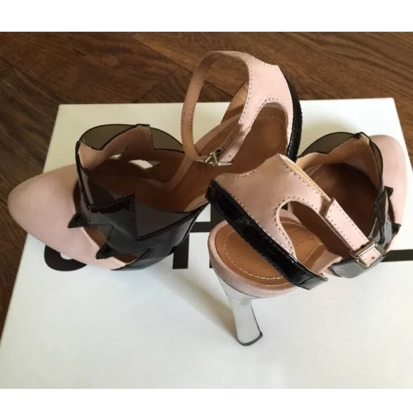 Schutz pink pump ankle strap silver high heels - Picture 3 of 4