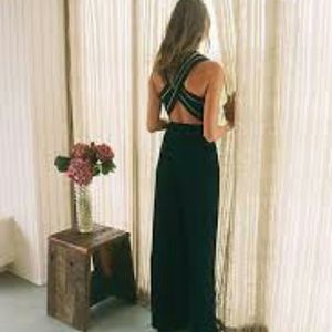 Navy Corded Crossback Jumpsuit