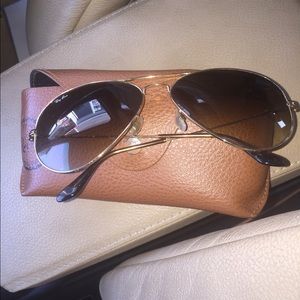 Golden Ray Ban Aviators