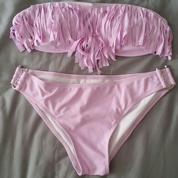 NEW! Bandeau fringe 2 piece swimwear
