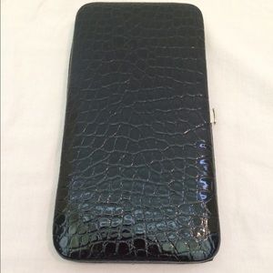 Black Alligator Textured Wallet
