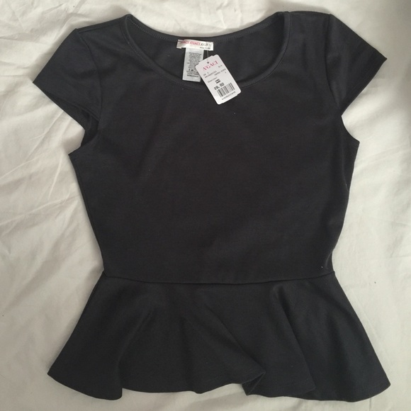 Dark Grey Peplum top