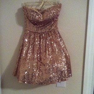 Pink sequin dress