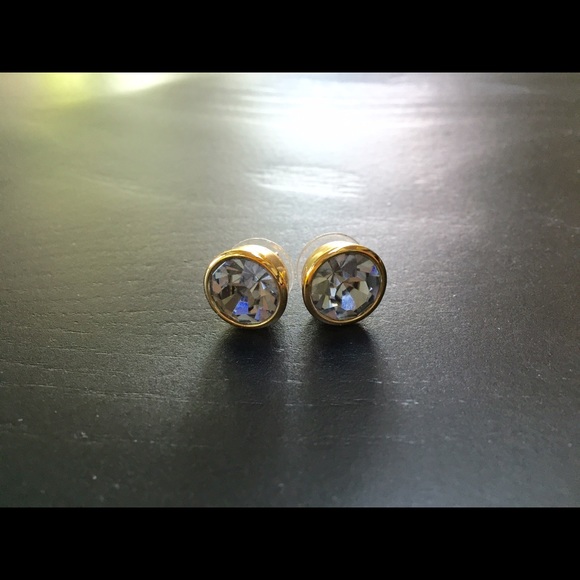 Kate Spade Silver-Gray Gumdrop Stud Earrings