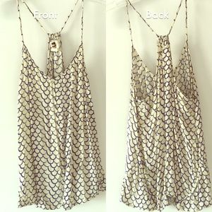 Quicksilver White Blue Mermaid Razorback, size S