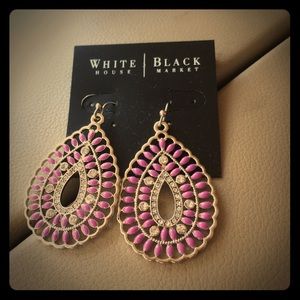 Beautiful tear drop earrings in lilac and silver