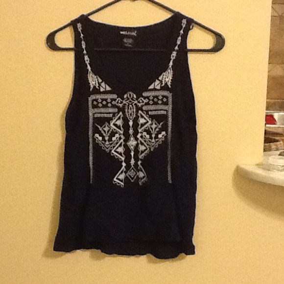 Wet seal dark blue Aztec tank top
