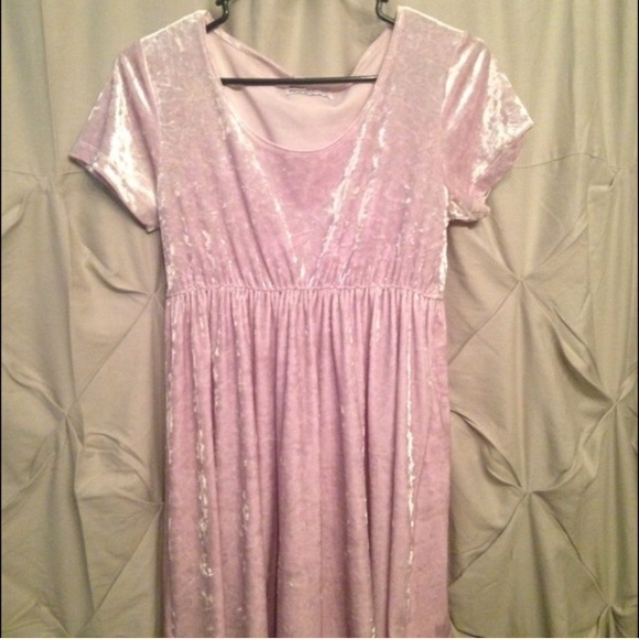 Velvet babydoll dress (lavender)