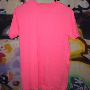 Neon Pink Blue Crown V-Neck