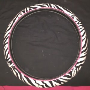 Pink Zebra Steering Wheel Cover