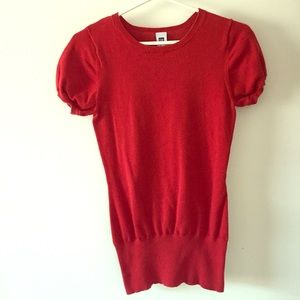 GAP red knitted top, size S