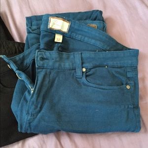 Paige denim teal "skyline" peg Skinnies sz 32 EUC