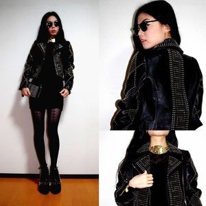 Versace leather jacket 💯% Authentic