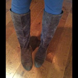 Franco Sarto suede tall brown boots