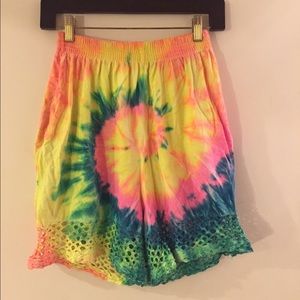 Tie dye shorts