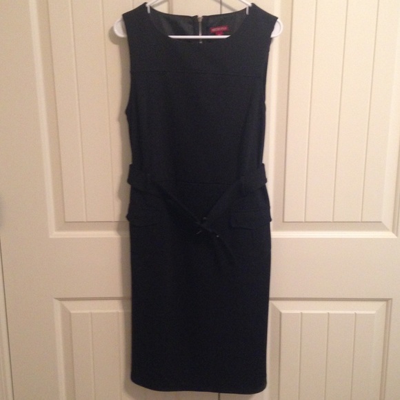 Merona Belted Black Sheath Dress