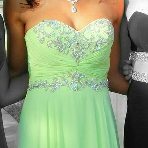 Gorgeous Formal Lime Green Dress