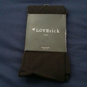 Black thigh high tights