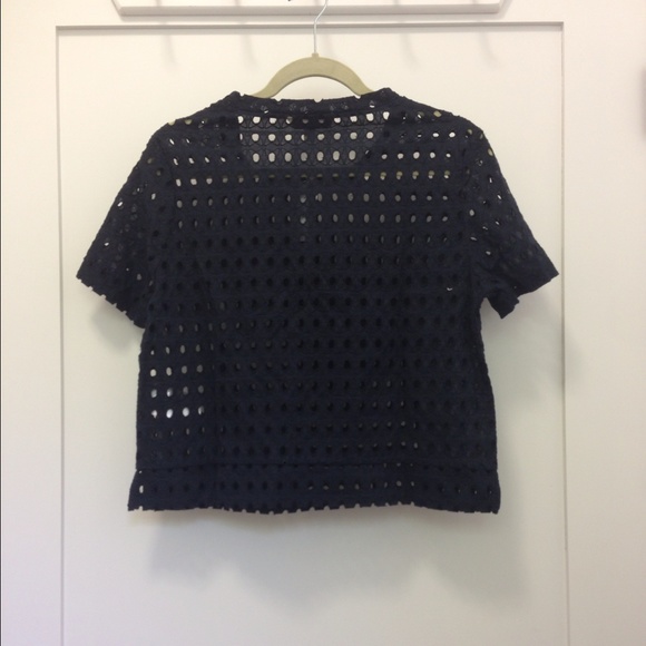 Banana Republic Navy Eyelet Top - Picture 4 of 4