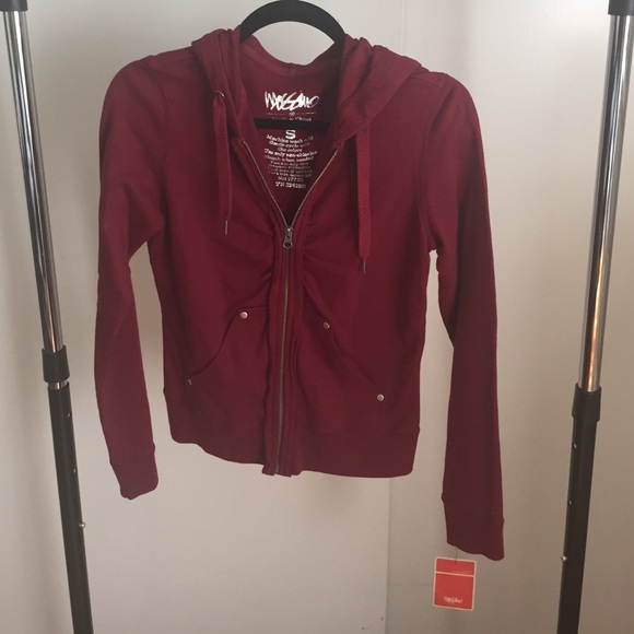 Mossimo zip up hoodie with rouching