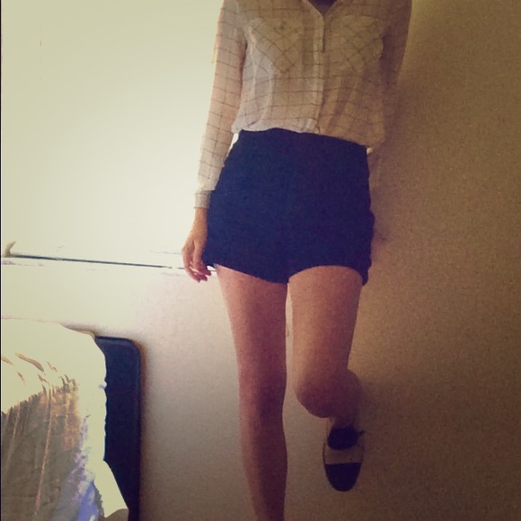 High waisted, jean shorts. Size 3 Barely worn