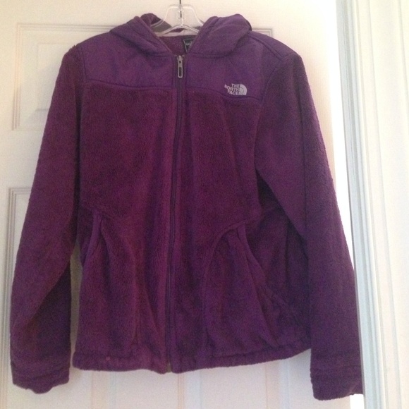 Purple Fuzzy Northface Hoodie