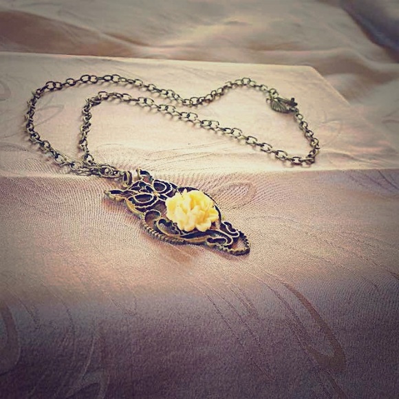 Antiqued owl necklace
