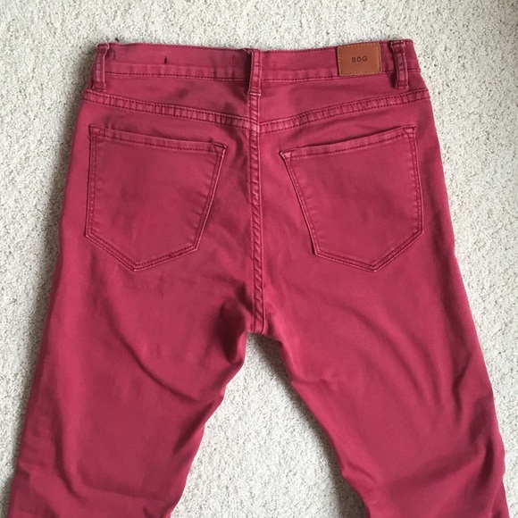 High Rise burgundy pants - Picture 3 of 3