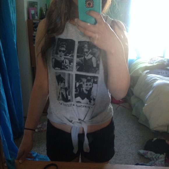 breakfast at Tiffany's crop tie top