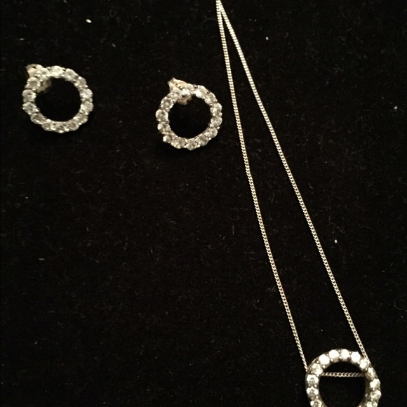 Diamond Earring and Necklace Set