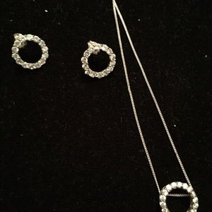 Diamond Earring and Necklace Set