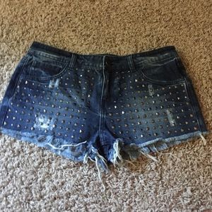 Forever 21 High-Waisted Studded shorts