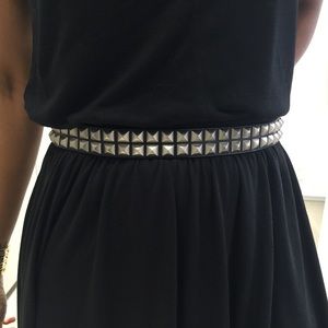 Vintage studded Italian leather belt