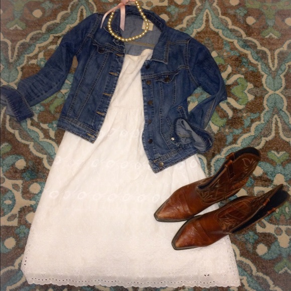 White Eyelet Old Navy Dress