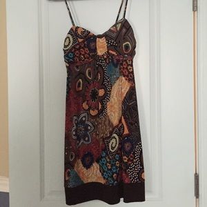 Brown patterned dress