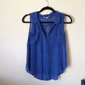 Blue button up shirt