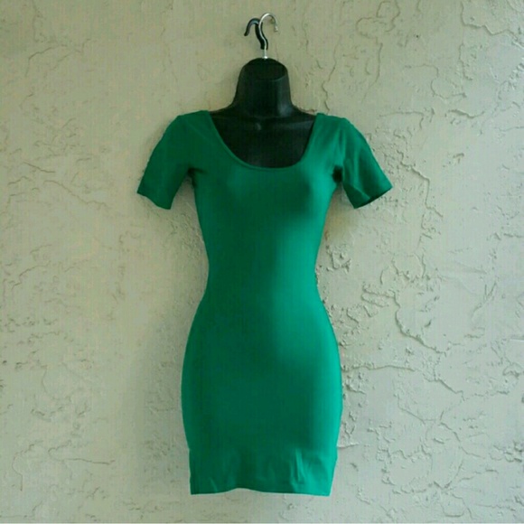 American Apparel Double U Neck Jersey Dress
