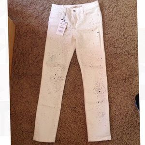 Zara Women paint splattered jeans! NWT
