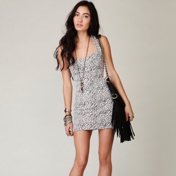Free People Animal knit bodycon dress - Picture 3 of 4